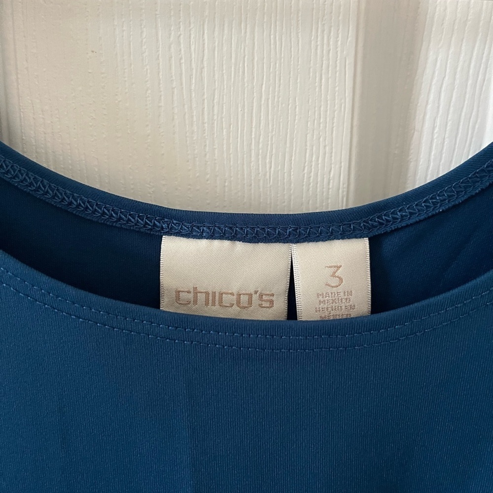 Chico's Deep Blue Tank Top - Picture 3 of 3